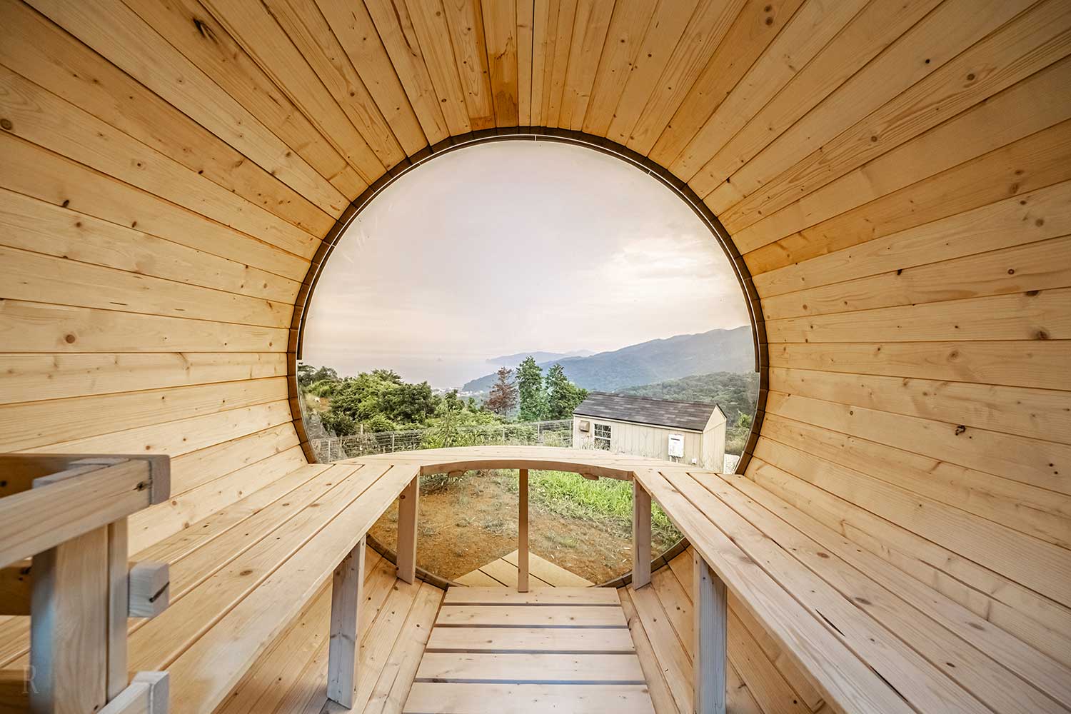 『Memoria Collina IZU80 - メモリアコリーナ伊豆80』サウナからの景観